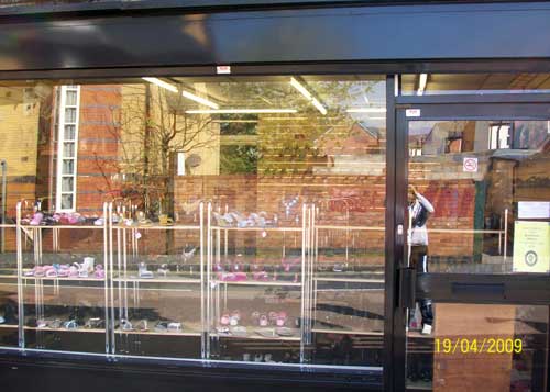 Aluminium shop front fitted by Prime Shop Fronts